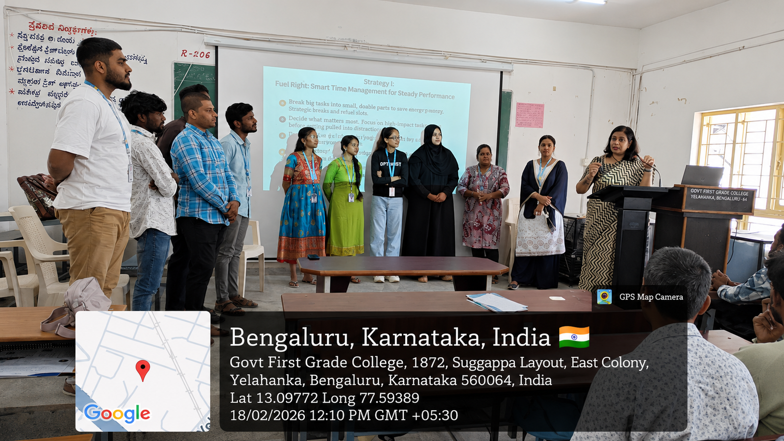 Guest lecture on psychology in the seminar hall